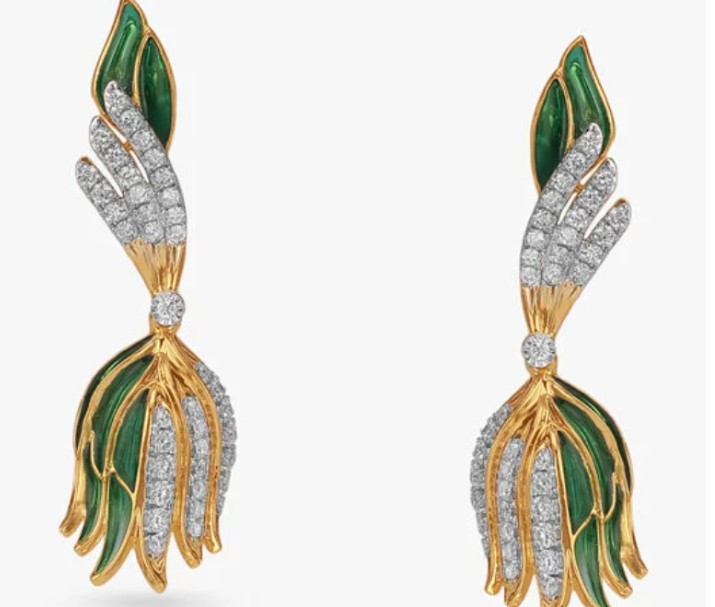 Dancing Wing Diamond Drop Earrings
